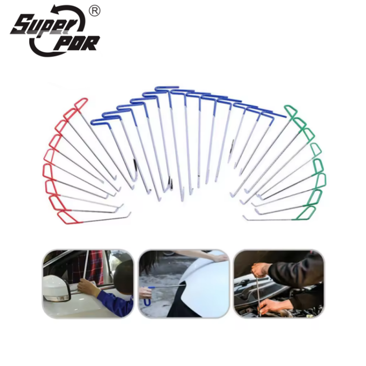Super Pdr Professional Paintless Tools Hook Rods 30pcs For Car Hail Damage Repair